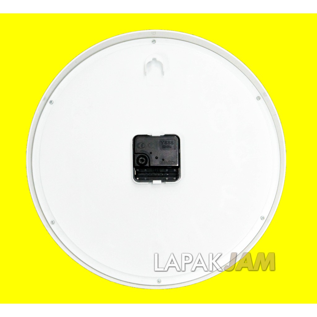 Jam Dinding Dekorasi Rumah Warna Putih Hitam Polos Minimalis Wall Clock EDISON EDW315T