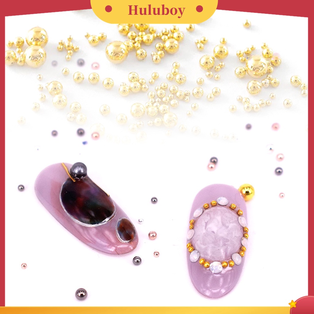 Huluboy Huluboy♡ Aksesoris Stud Bola 3D Bahan Metal Untuk Dekorasi Kuku