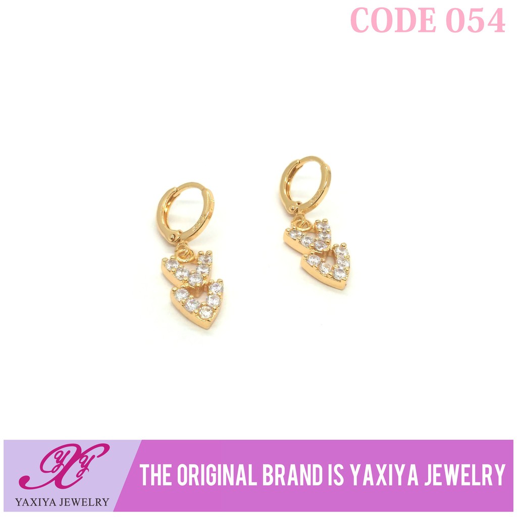 

Anting Emas Permata Perhiasan Lapis Emas 18K Yaxiya Jewelry 054