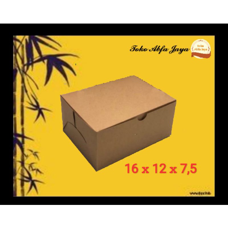 (box murah) Box kraft Coklat 16 X 12 X 7,5 BOX KRAFT COKLAT DUS UNTUK KOTAK PACKING SOVENIR,BAJU, SN