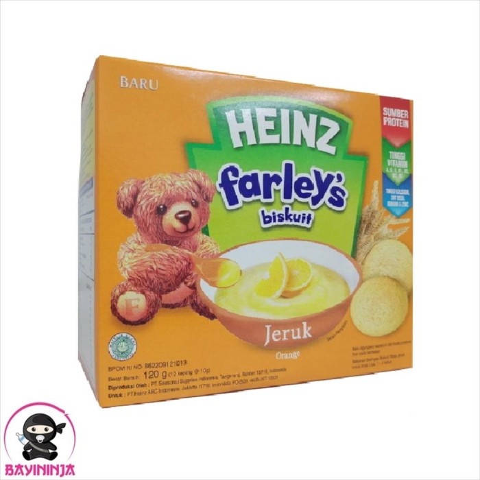 

HEINZ Farleys Biskuit Bayi 1 to 3 Tahun Jeruk 120 g T-Ninja Bayi 01