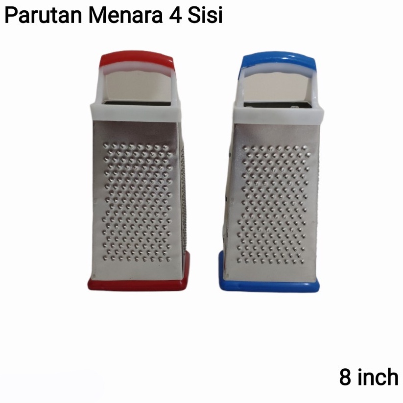 Parutan Menara Parutan Serbaguna 4 Sisi Parutan Keju Stainless 8 Inch