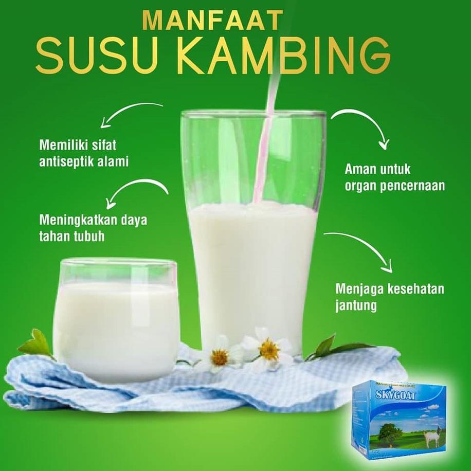 

Kekinian SkyGoat Susu Kambing Etawa Murni BPOM - Sky Goat isi 10 sachet Rasa Original dan Coklat