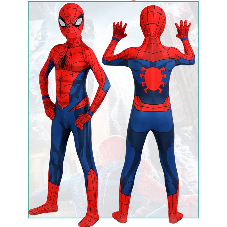 Halloween Masquerade Kostum Amazing Spiderman Anak costplay Avenger Superhero Costume impor