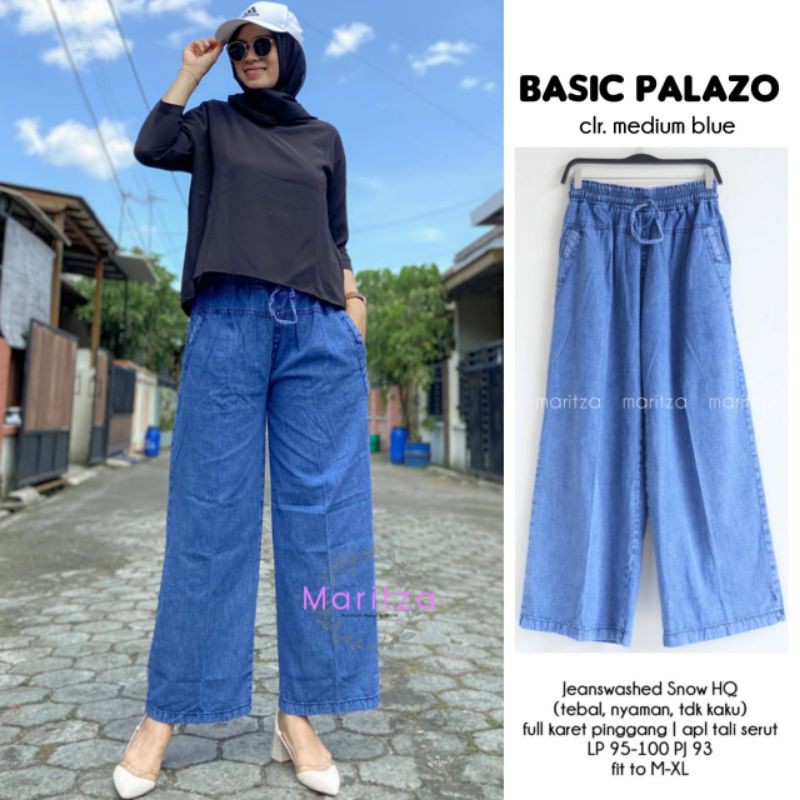 Basic Palazo by Maritza | Celana Kulot Snow jeans