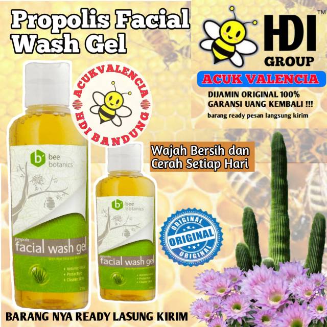 HDI BEE BOTANICS PROPOLIS FACIAL WASH GEL 100% ORIGINAL