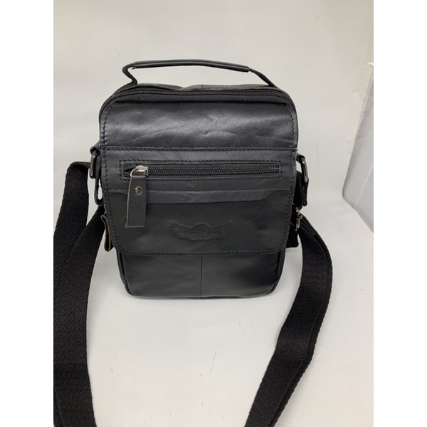 Tas selempang kulit asli cowok