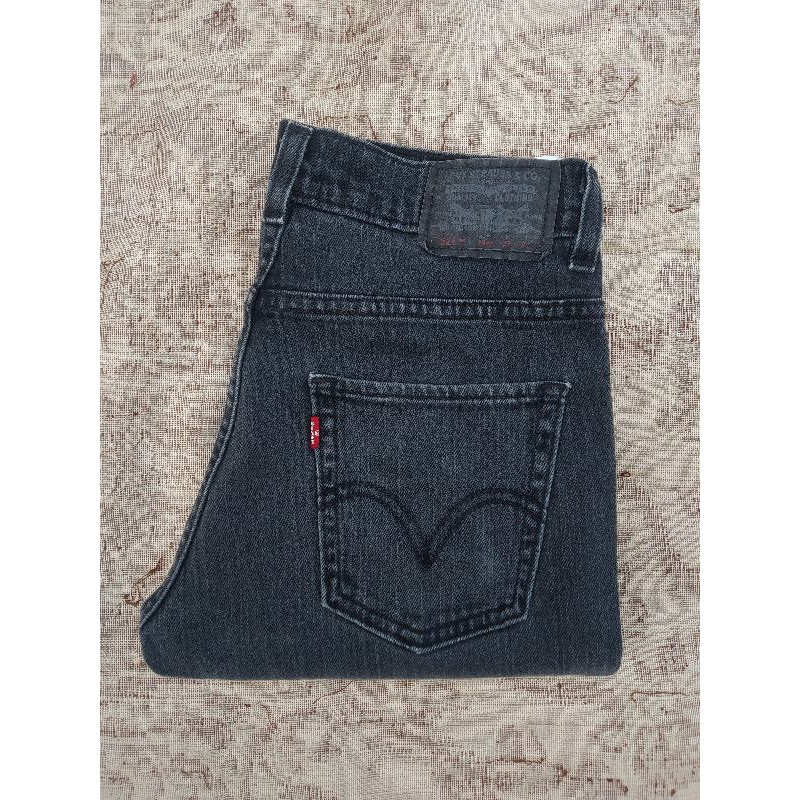levis 511 skinny fit hitam arang size 28 second original