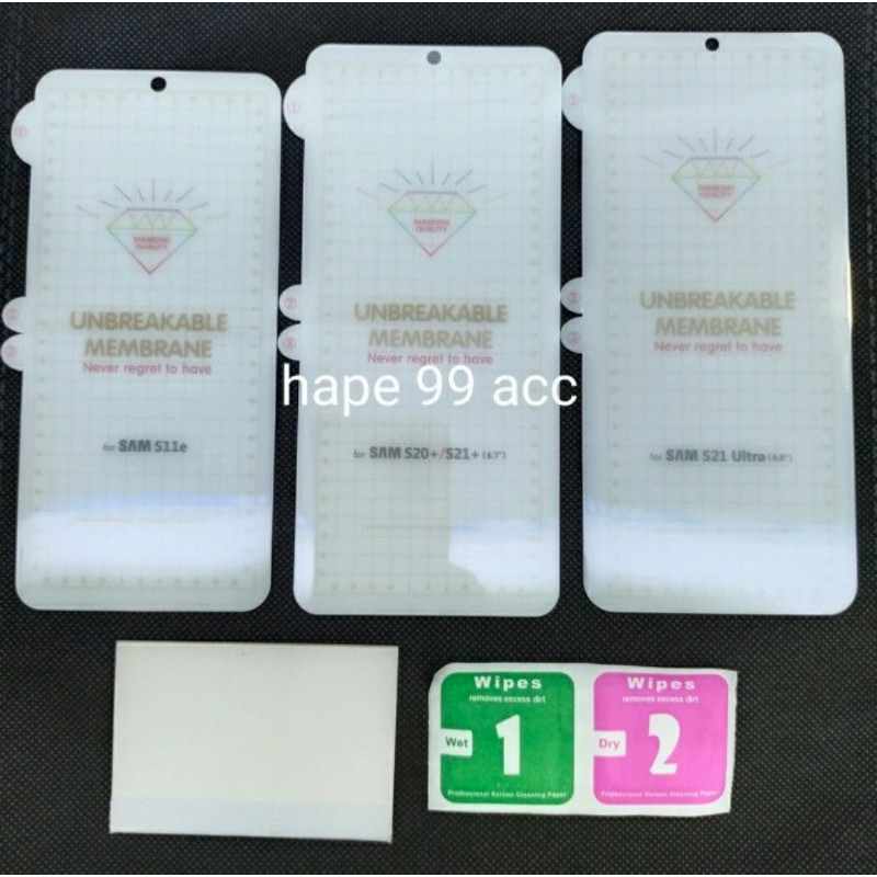 Samsung S20 S20 Plus S21 S21 Plus S20 Ultra S21 Ultra anti gores hydrogel clear screen protector