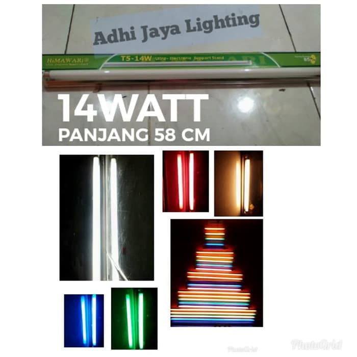 Jual Obral Lampu Tl Slim T Himawari Watt Merah Kuning Hijau