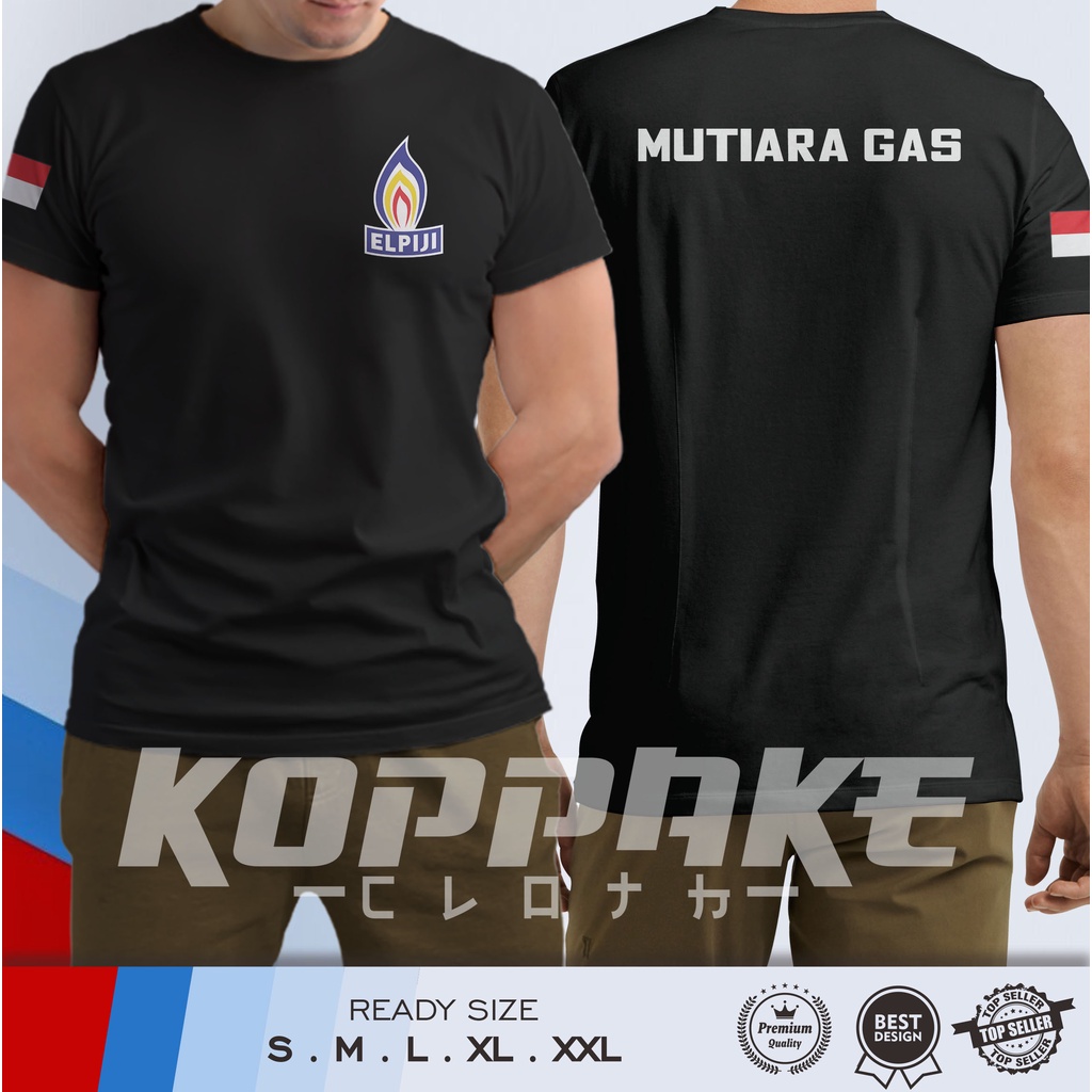 Kaos LPG Elpiji Indonesia Logo Request Nama Toko Baju Perusahaan