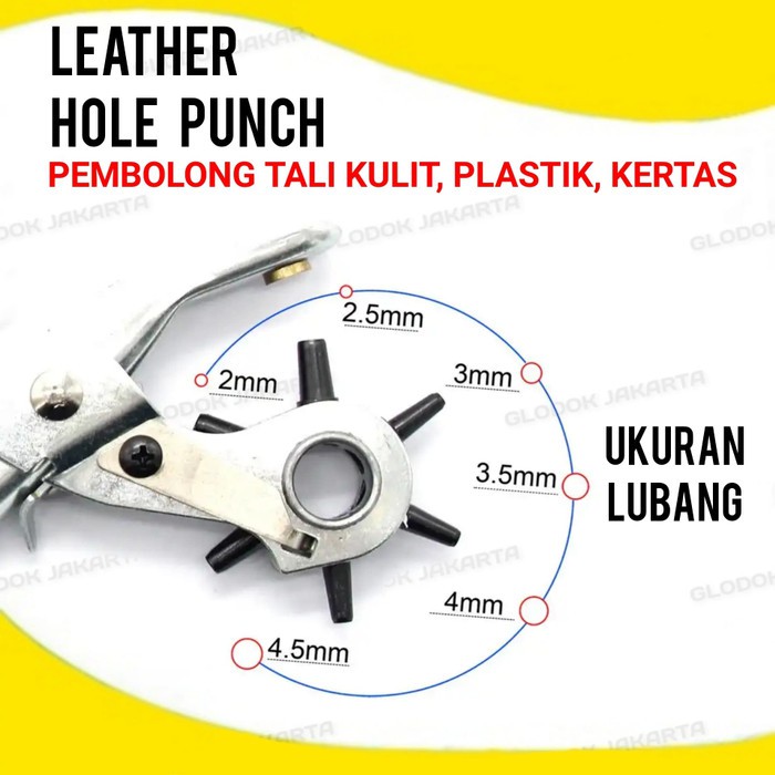 Alat Tang Pembolong Sabuk Kulit Kertas Plastik Leather Hole Punch