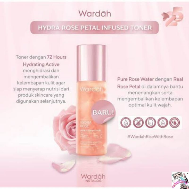 ☃Cutezz_Ching1☃Wardah Hydra Rose Petal Infused Toner 100ml