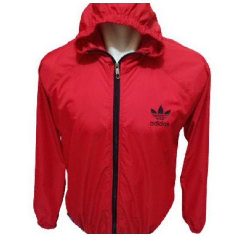 Jaket parasut olahraga gym sauna lari sepeda jas hujan motor jaket pria / wanita