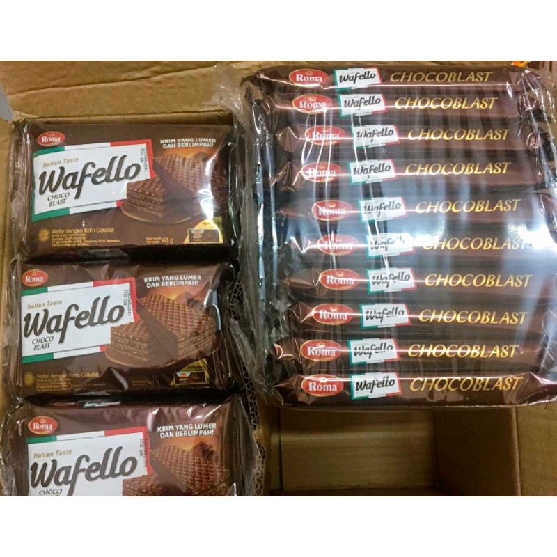 Roma Wafello Choco Blast 10 bungkus @48 gr