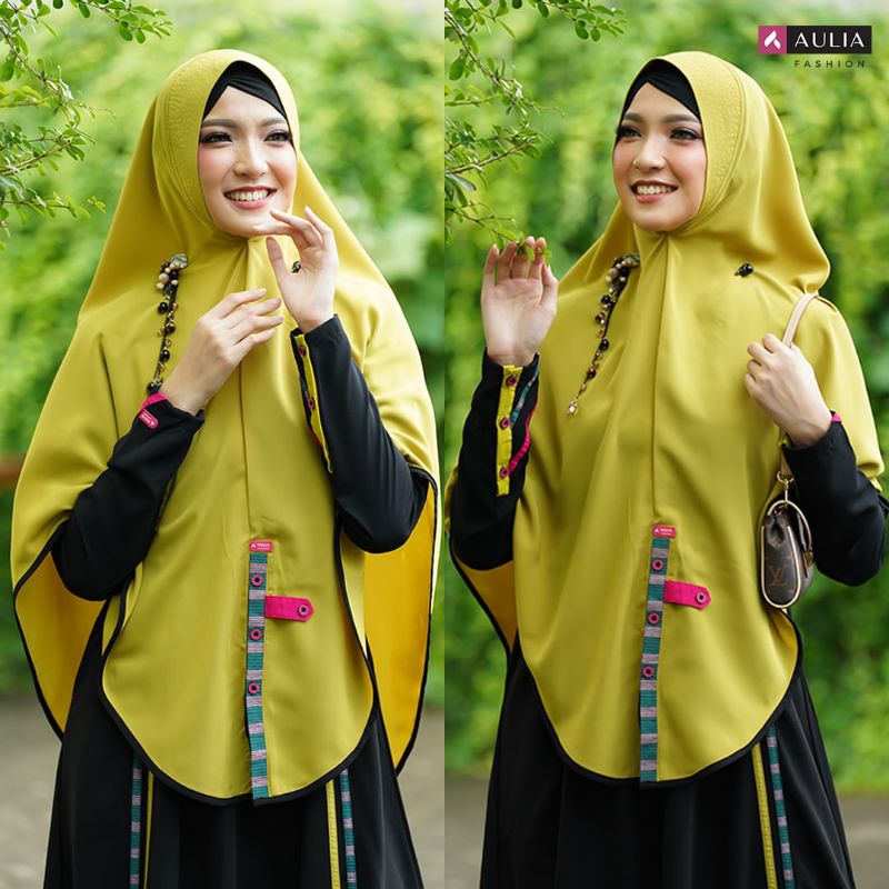 Set gamis aulia ori syar'i syari model terbaru untuk lebaran 2022, warna sangat menarik, bahan adem 