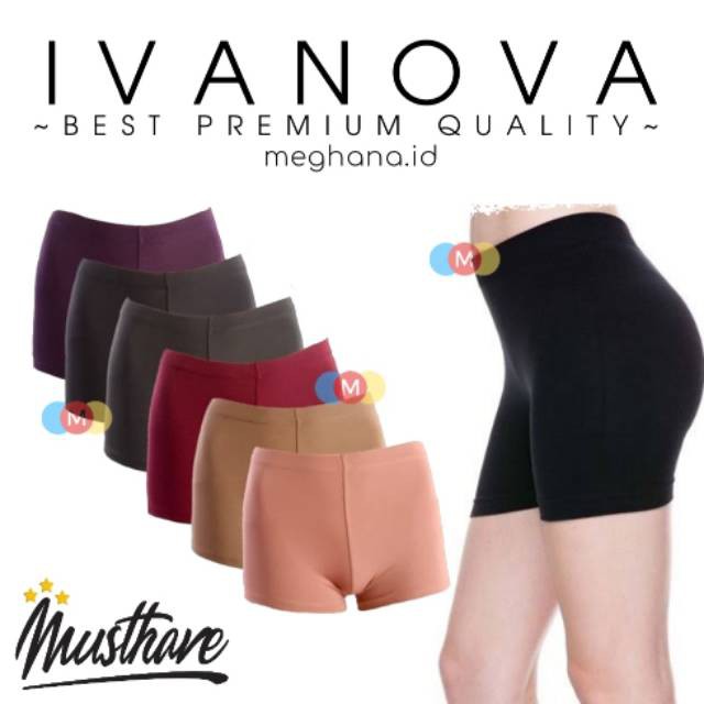 READY STOCK LEGGING WANITA PREMIUM IVANOVA PENDEK BIG SIZE L XL XXL BASIC BRAND PD TRAINING SPORT