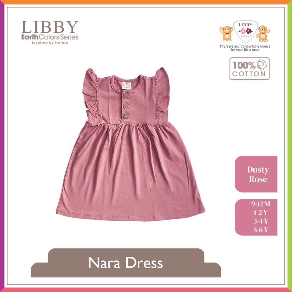 ❤ Fashionbabies ❤ LIBBY NARA DRESS / DRESS BABY LIBBY EARTH COLOUR SERIES ORIGINAL-NARA / DUSTY ROSE