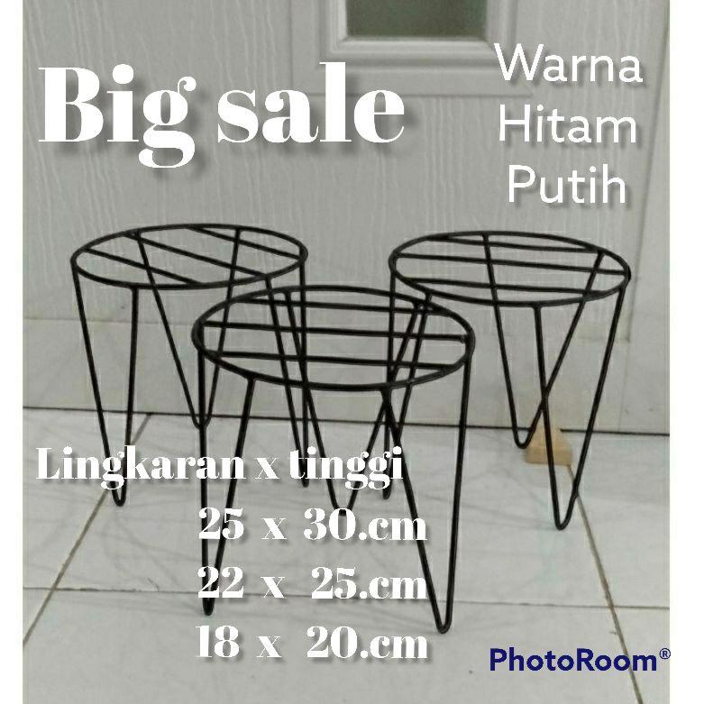 RAK BUNGA STANDING POT BESI LINGKARAN 25cm TEMPAT POT BUNGA tatakan pot bunga cantik dekorasi taman 