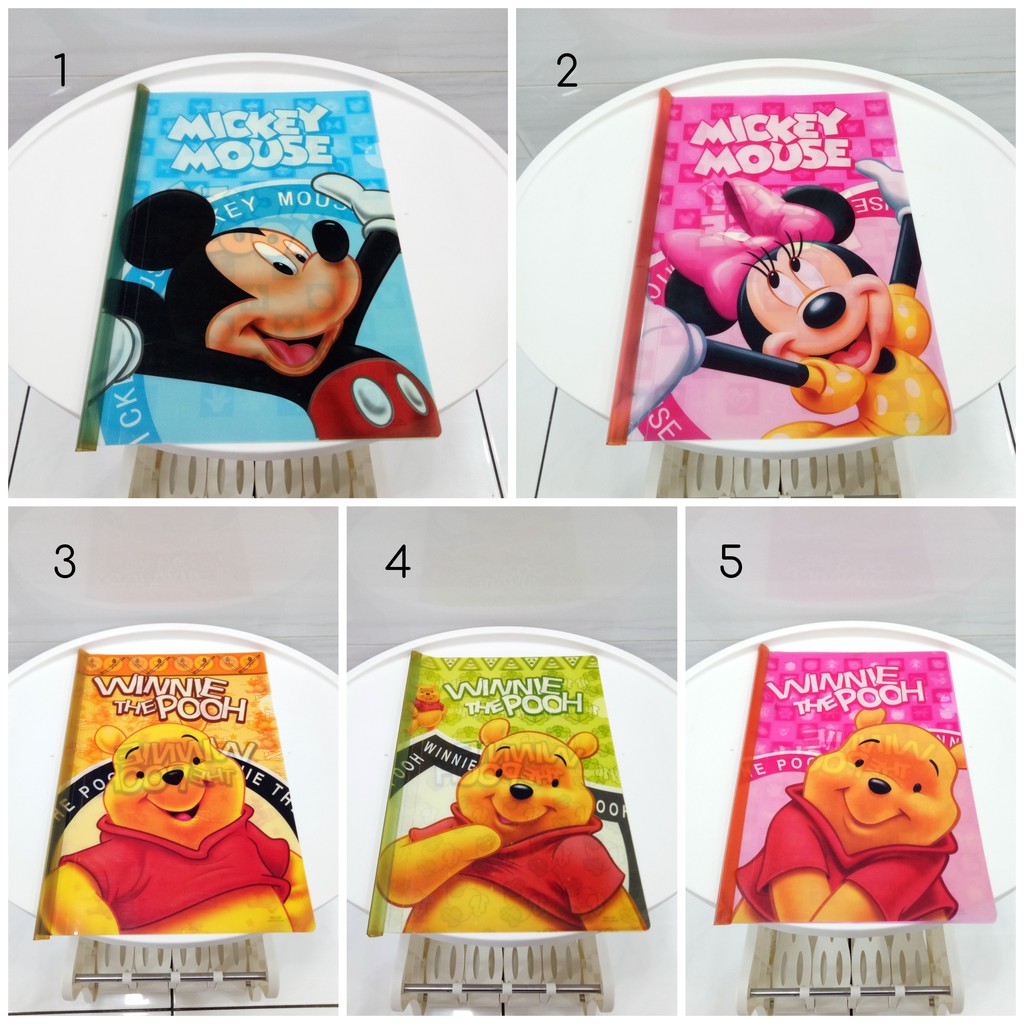 Paket Jilid Buku Mickey Pooh Sampul Cover Buku Tulang Buku A 366 Shopee Indonesia