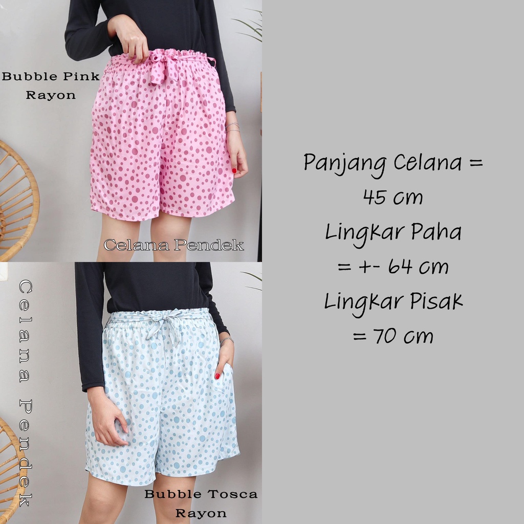 IZANY Celana Pendek Wanita /  Short Pants tali Rayon