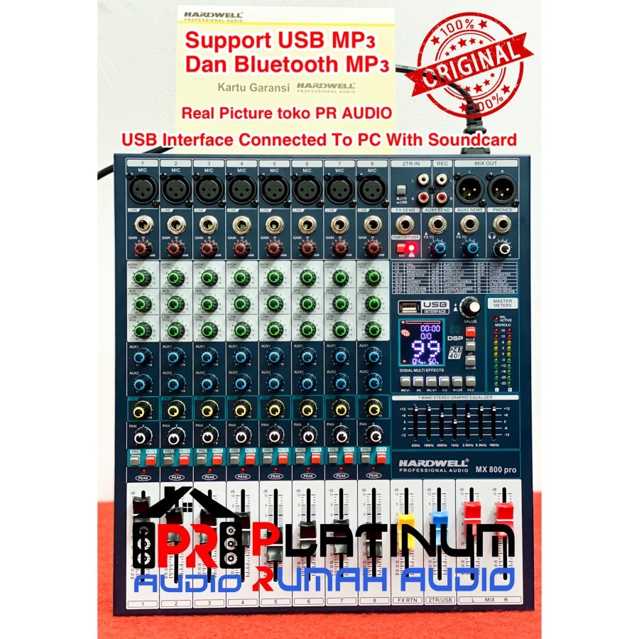 Mixer Hardwell MX 800 PRO Original Hardwell MX800PRO 8 Channel