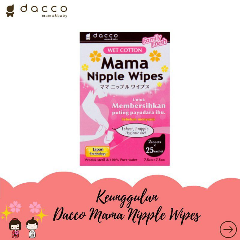 DACCO Mama Nipple Wipes Tissue Pembersih Puting Ibu