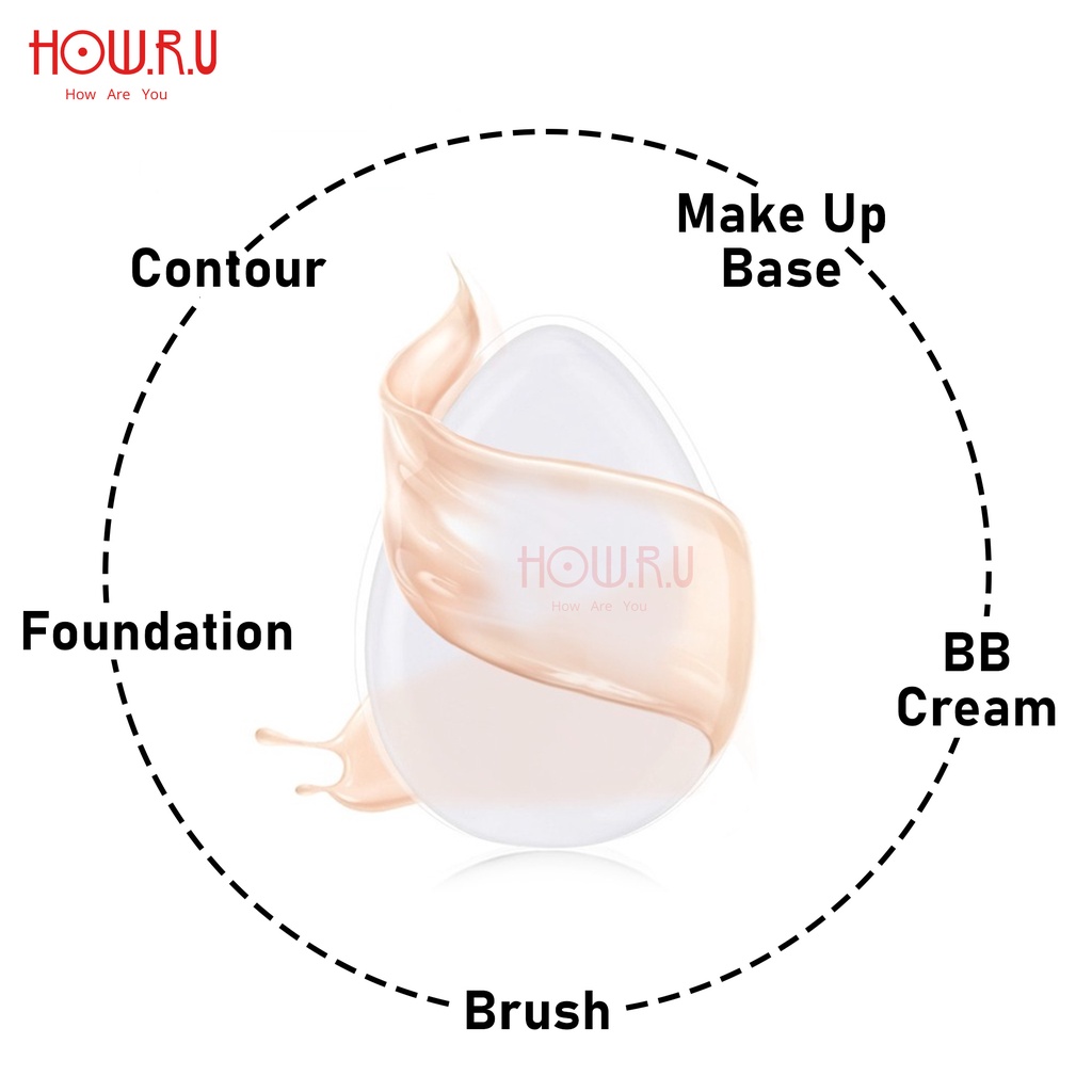 HOW.R.U | Sili Sponge / Spons Make Up Silikon Free Case Pelindung