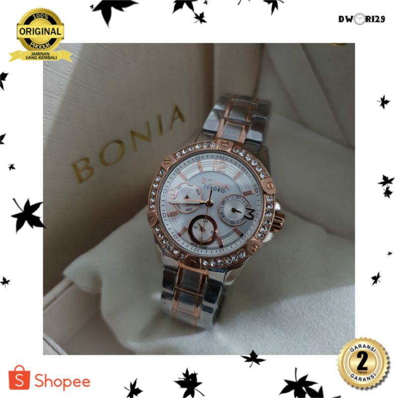 JAM TANGAN PRIA WANITA | RANTAI | KULIT | KARET | MURAH | WANITA BONIA TESORO 10296 ORIGINAL