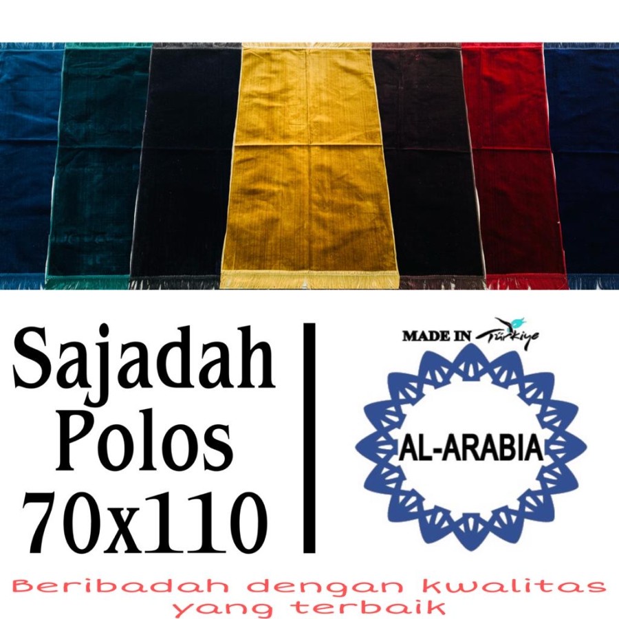 SAJADAH AL ARABIA POLOS WARNA MINIMALIS / SAJADAH POLOS WARNA