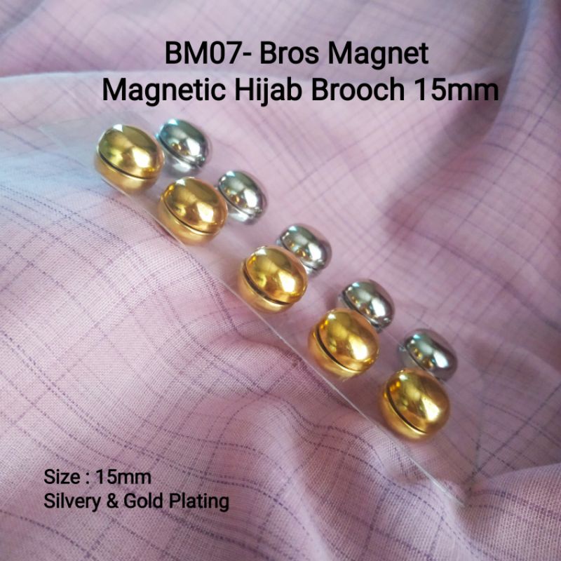 BM07-BROS MAGNET - MAGNETIC HIJAB BROOCH 15mm-1
