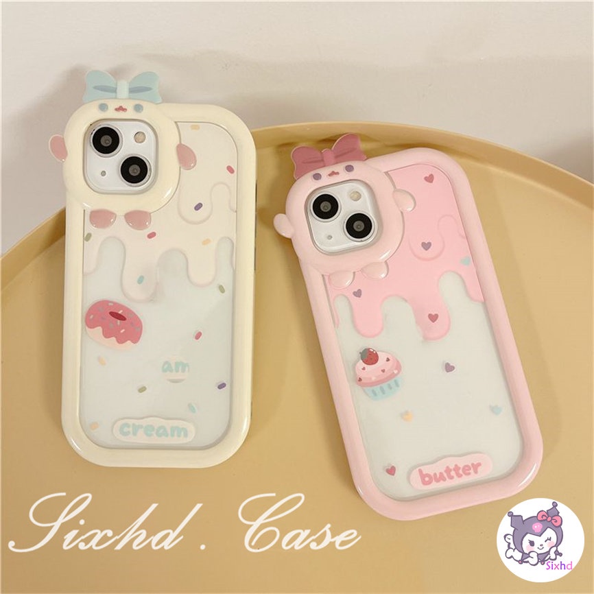 Compatible For iPhone 14 13 12 11 Pro Max SE 2020 X Xr Xs Max 8 7 Plus 3D Small Monster Phone Casing  Ice Cream Candy Phone Case Camera Protector Phone Soft Cover