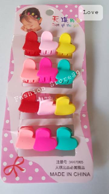 SIAP Kirim / Ready stok Import Jepitan poni anak isi 12pcs