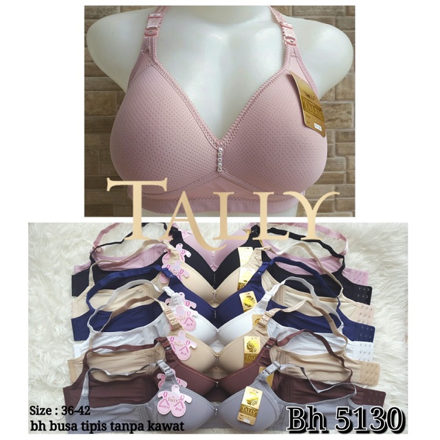 TALLY BRA BH 5130 | TANPA KAWAT | CUP C | BUSA TIPIS | SIZE 36-42