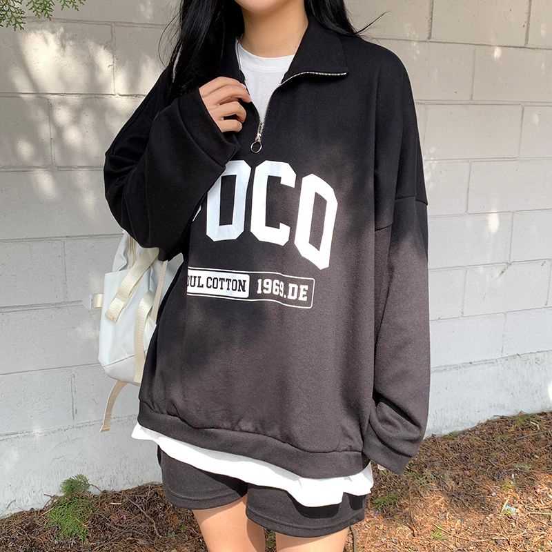 POCO COLAR Sweater Wanita | Sweater Kerah | Sweater Oversize bahan fleece