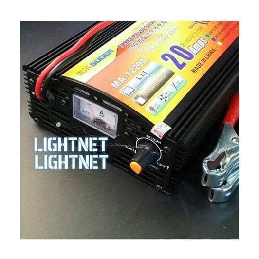 Souer MA-1220A charger accu/aki 12V 20A lightn33 dijamin