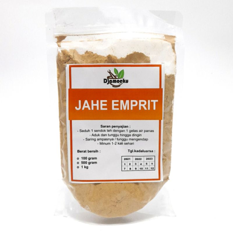 

Jahe emprit bubuk 100 gram asli murni tanpa campuran gula