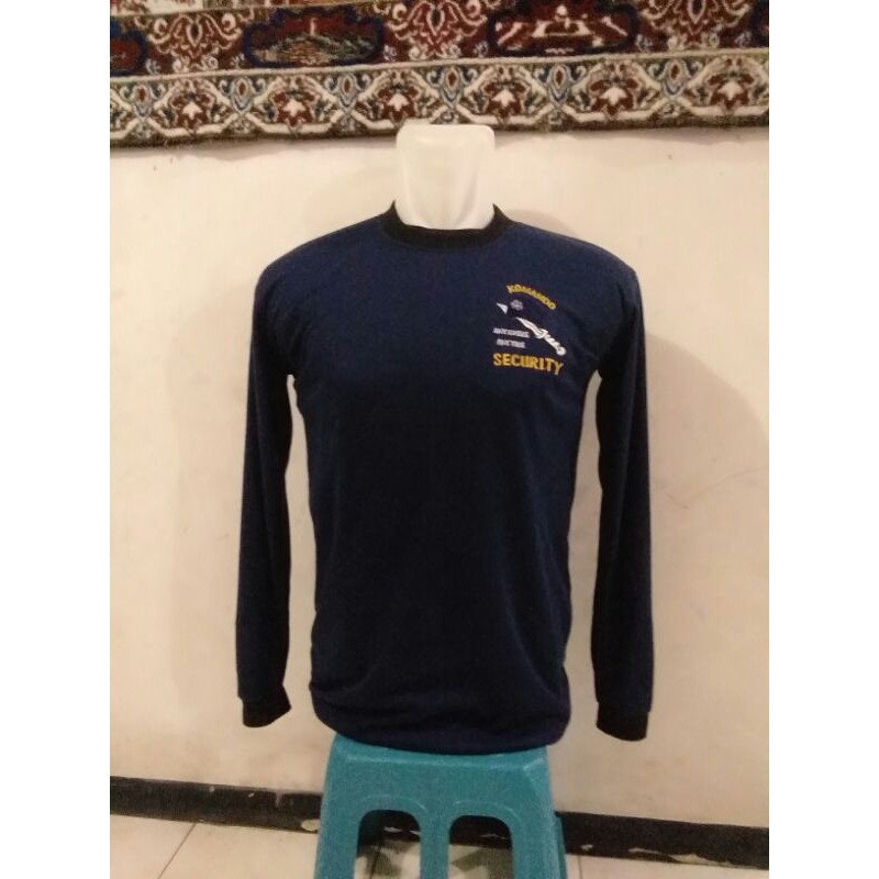 promo kaos scurity lengan panajang warna hitam dan biru dongker8