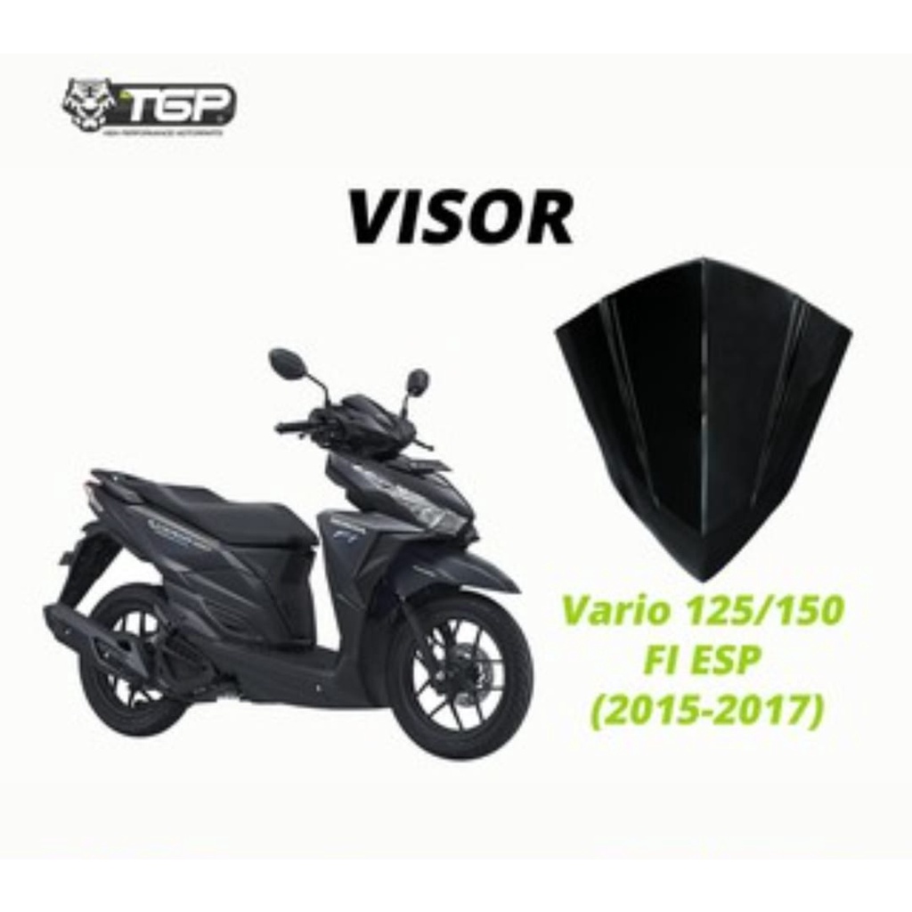 visor windshield honda tgp full black model vario 125/150 fi tahun 2015-2017