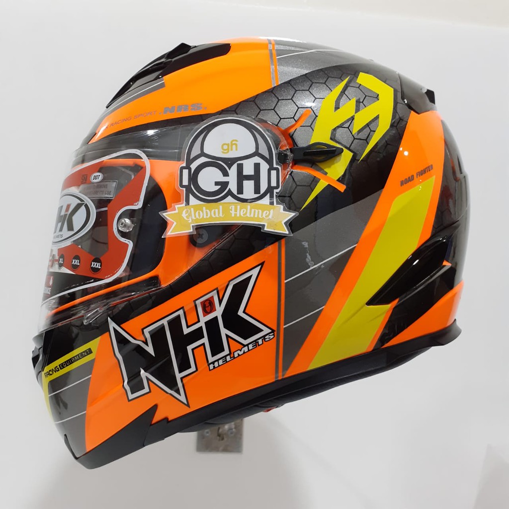 HELM NHK RX9 NAVY ORANGE FLO NHK RX-9 NAVY NHK RX NINE ORANGE FLOURECENT