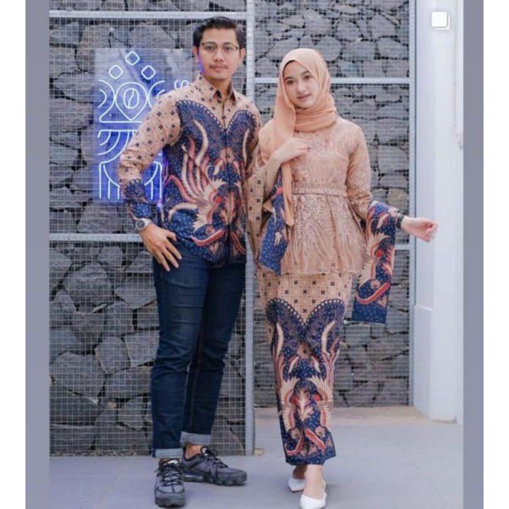 Batik Couple Brokat Modern, Couple Kebaya Pesta, Couple Kebaya Mewah