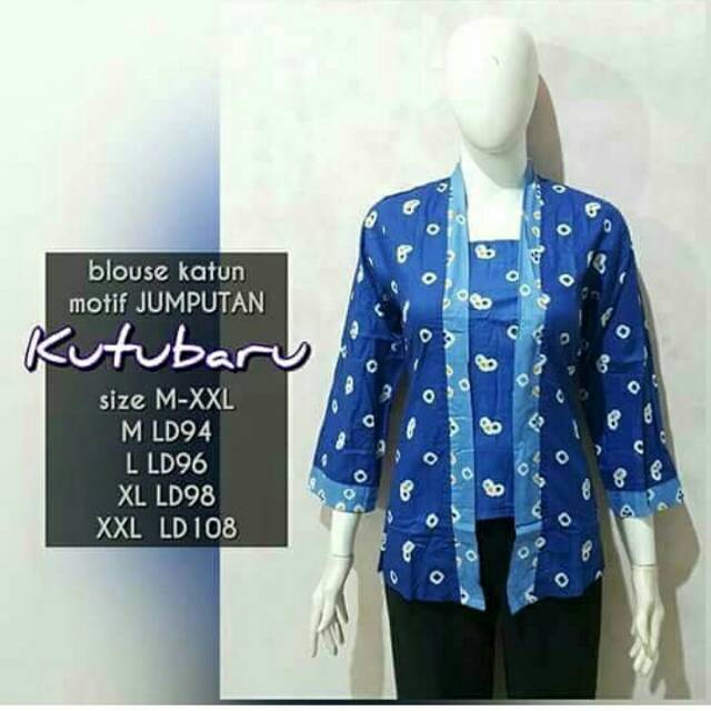 Blus Kutubaru Jumputan / Kemeja Batik / Blus Batik / Kebaya Batik