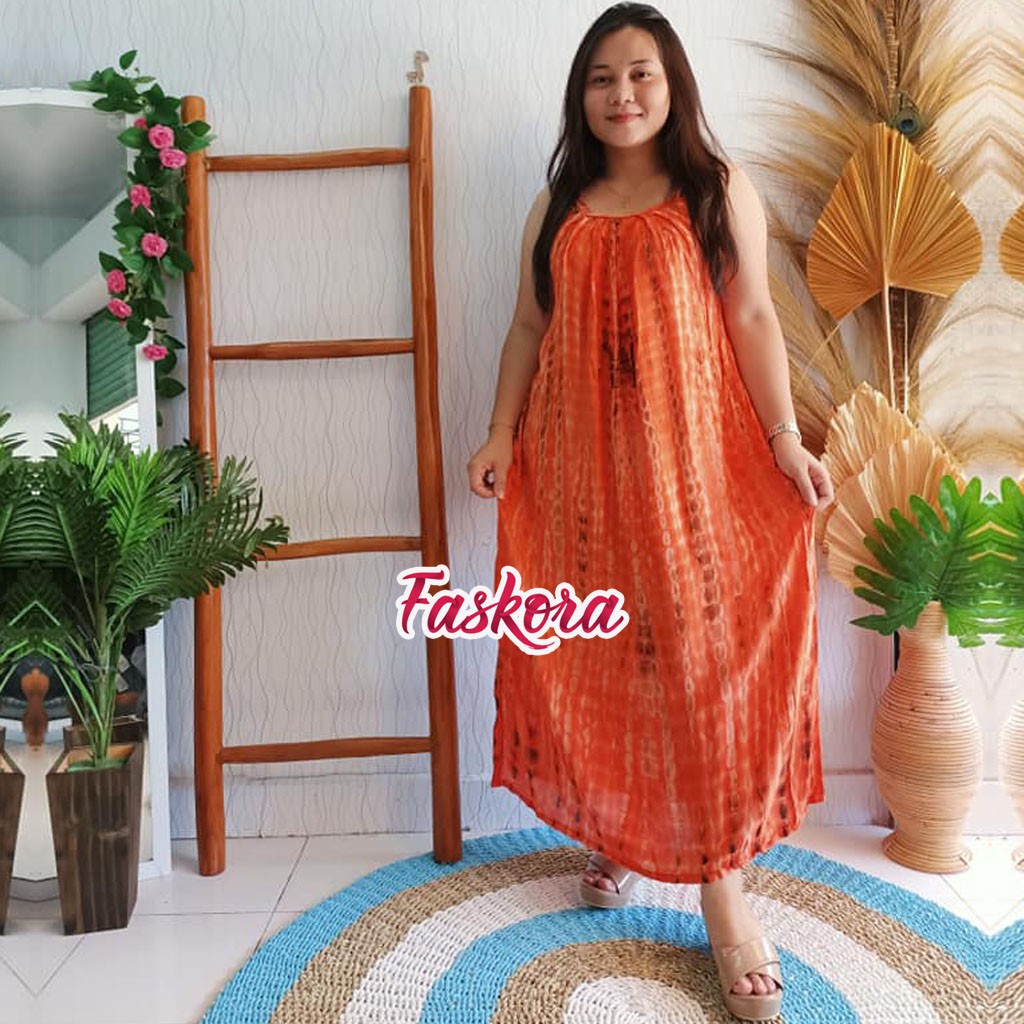 Dress Tanpa Lengan Wanita Casual Dress Bambu / Long Dress Tanpa Lengan Murah