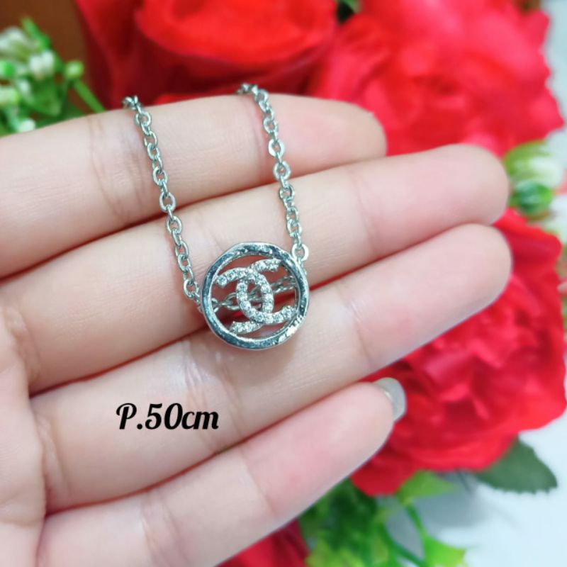 Set Dewasa permata silver perhiasan emas putih Korea tidak karat lapis emas putih 18k