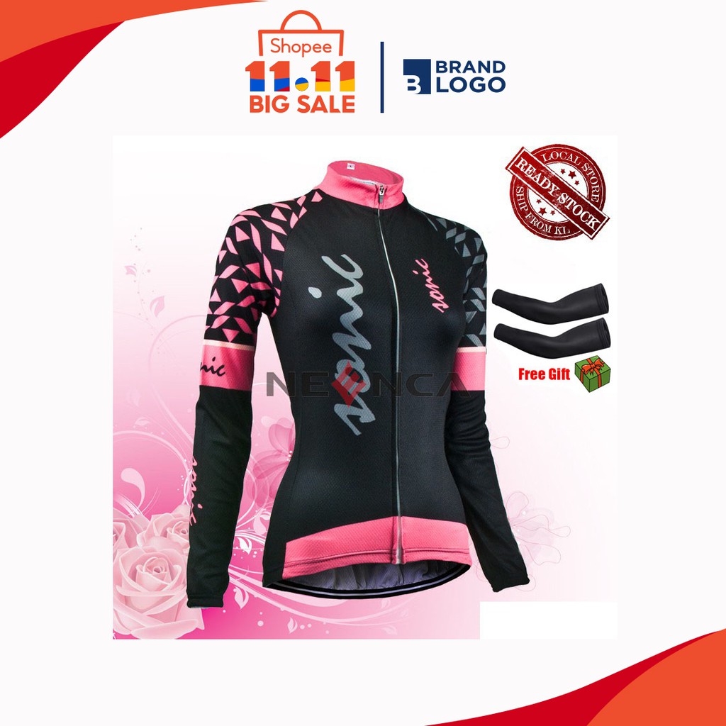 ready stock Kaos Jersey Sepeda Lengan Panjang untuk Wanita | Shopee Indonesia