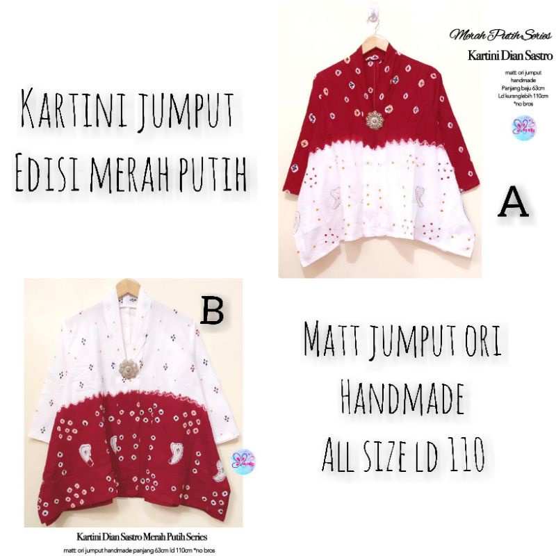 atasan batik murah solo kartini jumput merah putih batik tuman solo