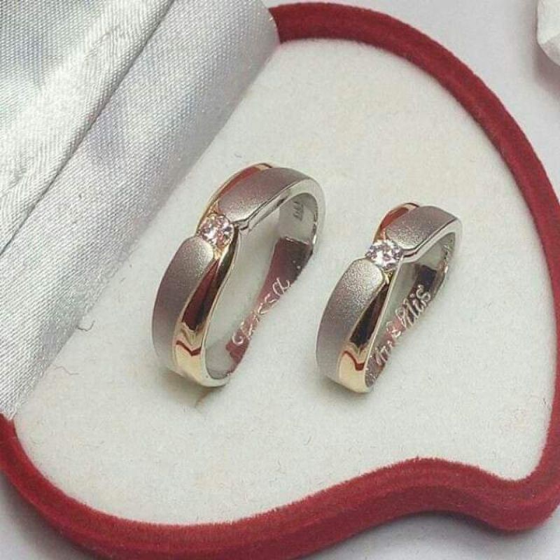 Cincin Couple Perak Cincin Kawin Cincin Pasangan Cincin Lamaran Tunangan Cincin Mahar Seserahan