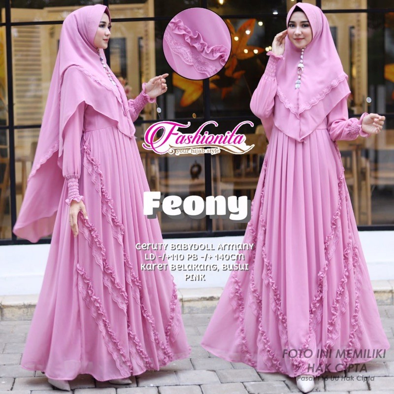 FEONY SYARI >>BAJU SYARI CERUTY >> BAJU SYARI TERBARU >> GAMIS SYARI KEKINIAN