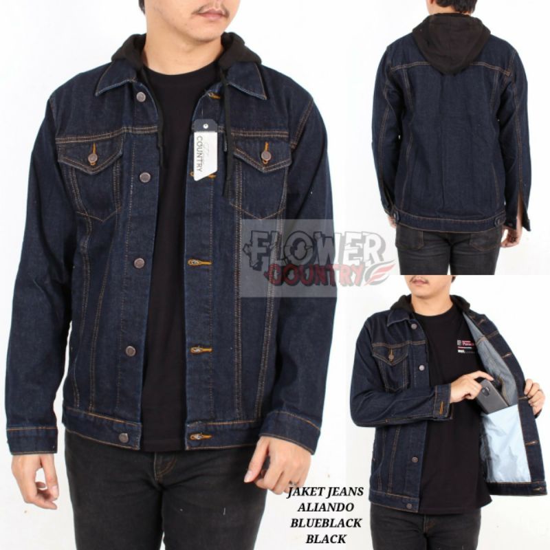 BEST SELLER jaket jeans Hoodie Aliando / jaket pria / jaket jeans / jaket / jaket denim / jeans