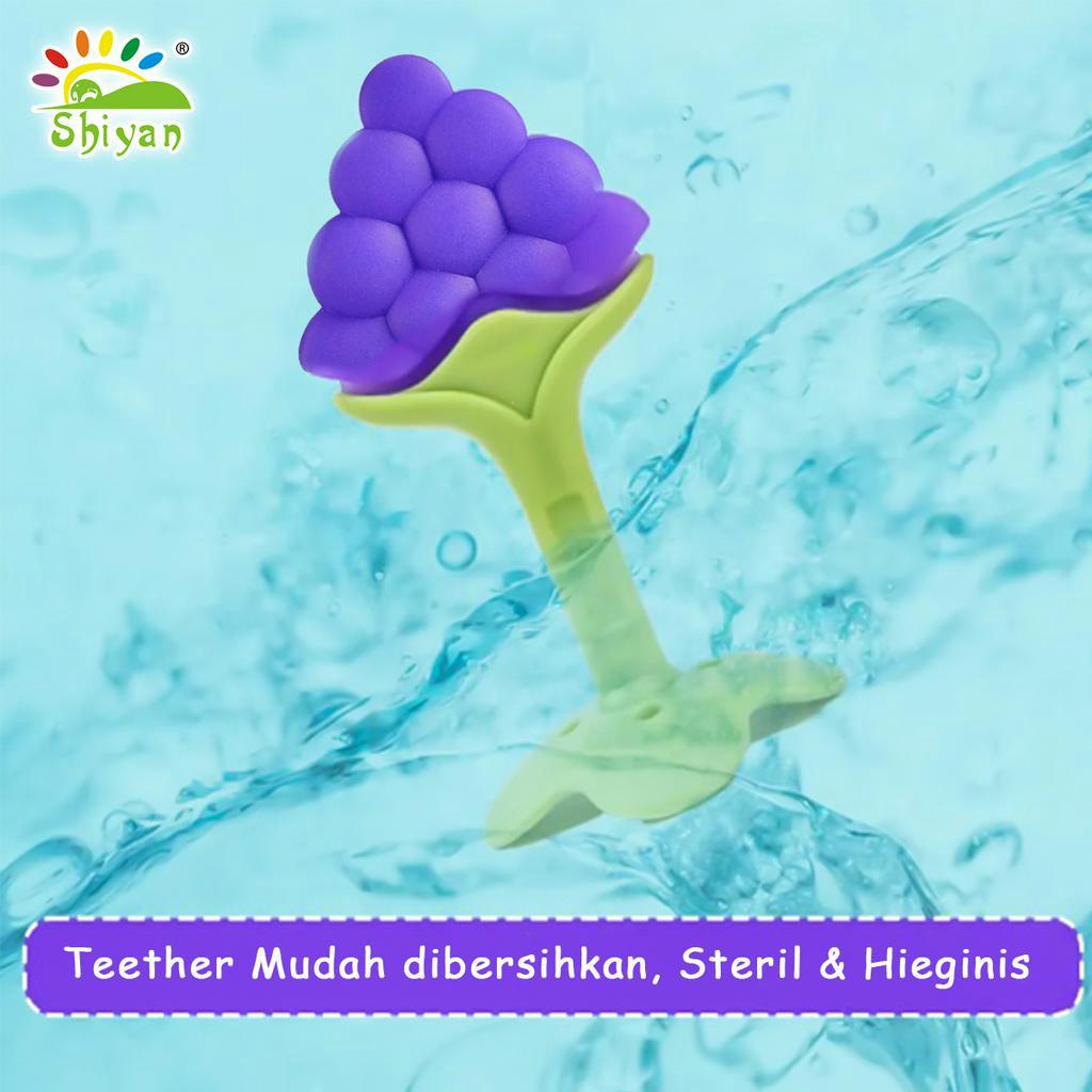 Teether Bahan Silikon Baby Fruit Teether Gigitan Teether Gigitan Bentuk Buah Bahan Silikon BPA FREE